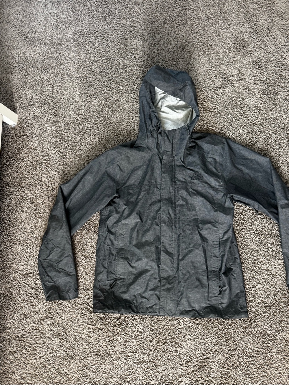 The North Face Men's Hooded Shell in Light Gray Pattern